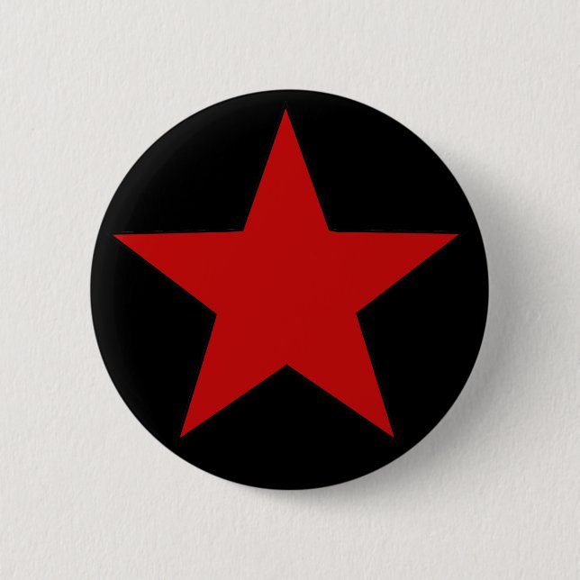 Red Star 2 Inch Round Button (Front)