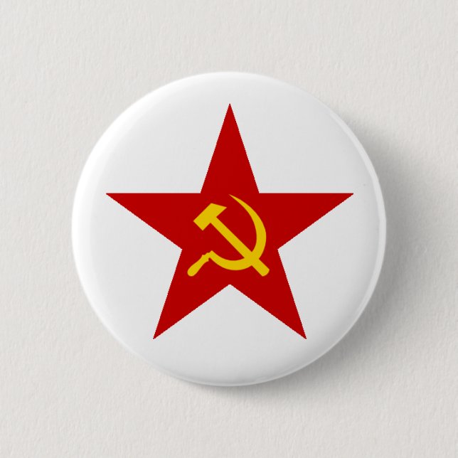Red Star 2 Inch Round Button (Front)