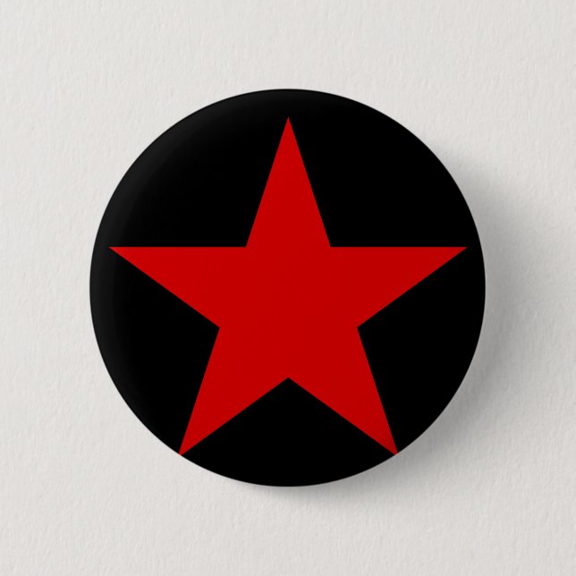 RED STAR 2 INCH ROUND BUTTON (Front)