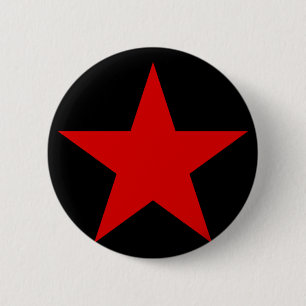 RED STAR 2 INCH ROUND BUTTON