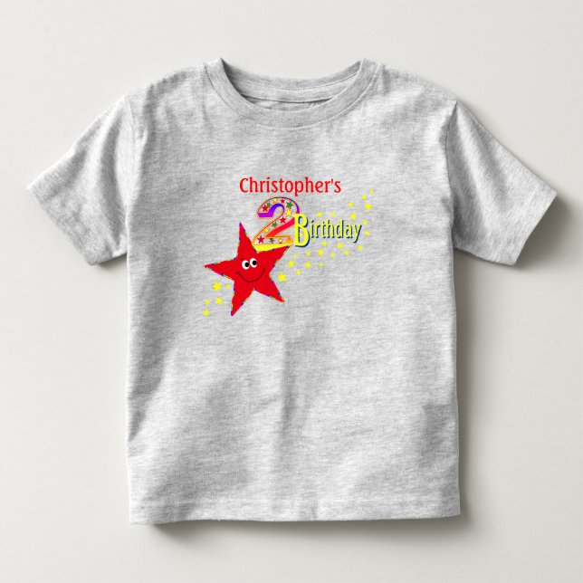 Red Star 2nd Birthday Shirt (Front)