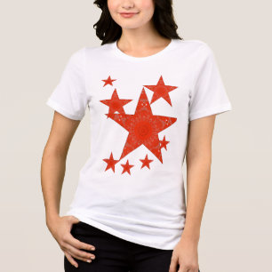 Red Star 4th of July Independence Day Tri-Blend Shirt
