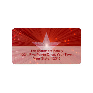Red Star address label medium