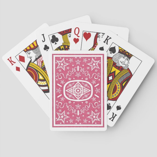 Red Star Back Bicycle Cards (Back)