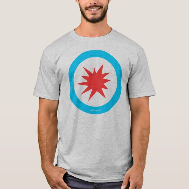 Red Star Blue Circle T-Shirt (Front)