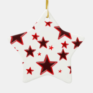 Red Star Ceramic Ornament