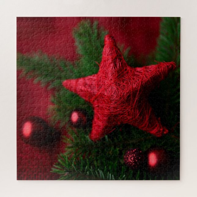 Red Star Christmas  Jigsaw Puzzle (Horizontal)