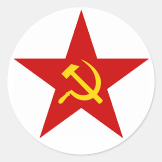 Red Star Classic Round Sticker