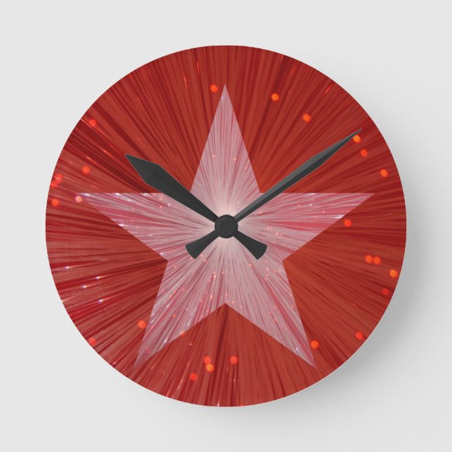 Red Star clock round (Front)
