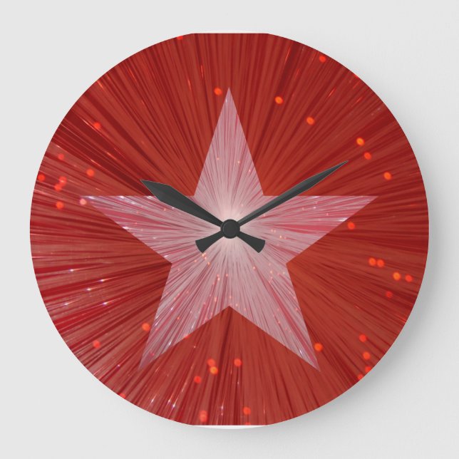 Red Star clock round (Front)