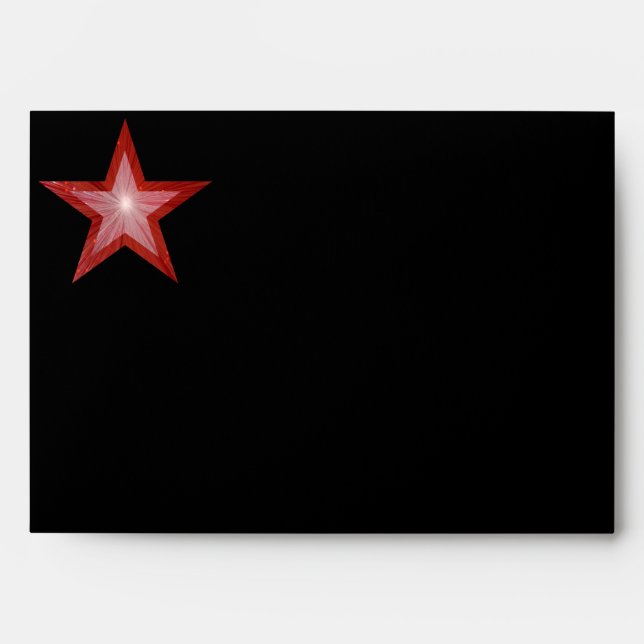 Red Star envelope black (Front)