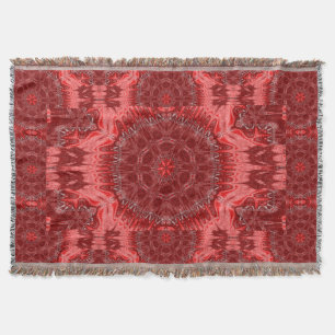 Red Star Flower Tapestry Throw Blanket
