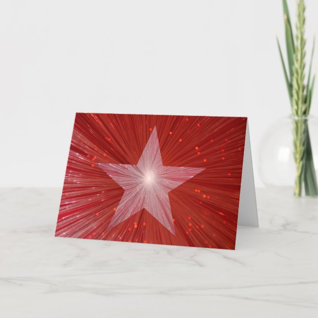 Red Star 'Happy Holidays'' greetings card (Front)