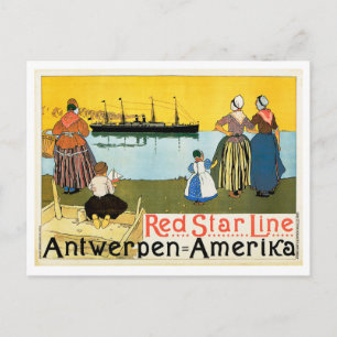 Red Star Line ~ Antwerpen-Amerika Postcard