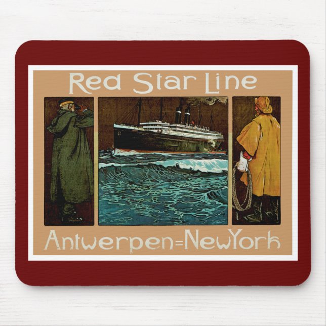 Red Star Line ~ Antwerpen-New York Mouse Pad (Front)