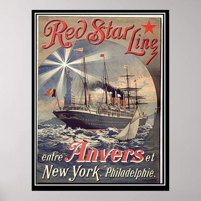 Red Star Line Poster (Front)
