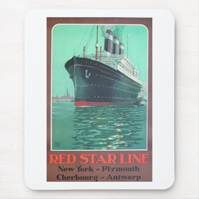 Red Star Line Titanic old advertisement Mouse Pad (Front)