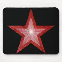 Red Star mousepad black