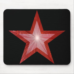 Red Star mousepad black