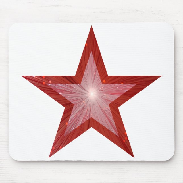 Red Star mousepad white (Front)