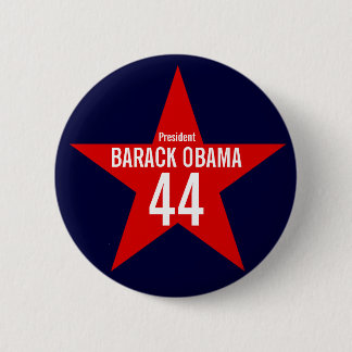 RED STAR OBAMA 2 INCH ROUND BUTTON