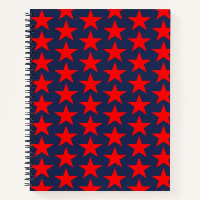 Red Star Pattern Notebook (Front)
