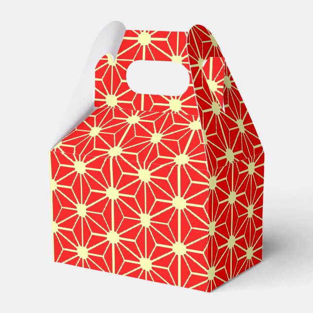 red star pattern with yellow line favor box (Front Side)