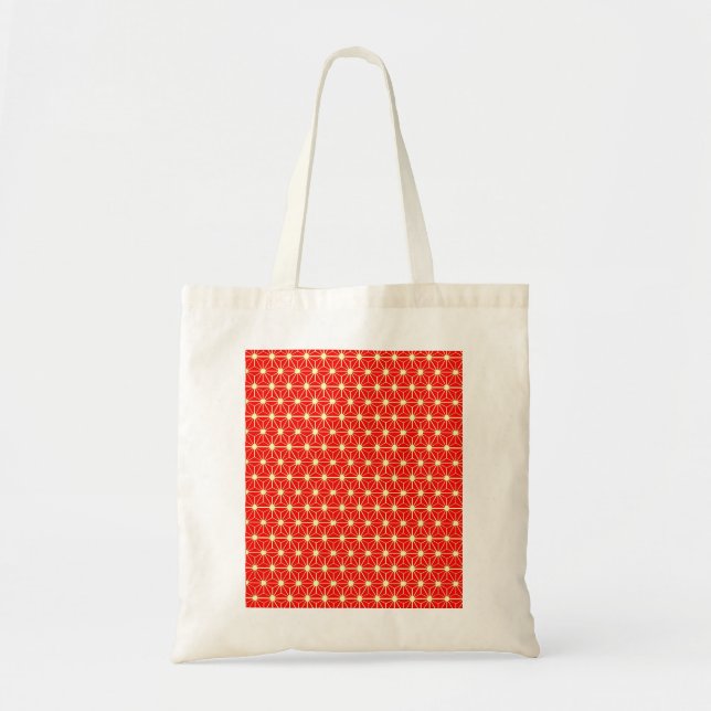 red star pattern with yellow line tote bag (Front)