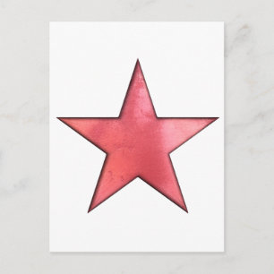 red star postcard