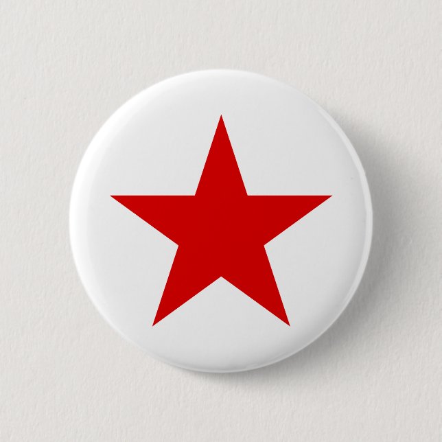 Red Star ★ Red Stars 2 Inch Round Button (Front)