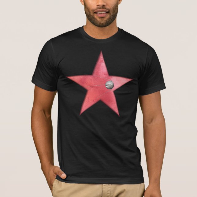 red star + sputnik 1 T-Shirt (Front)