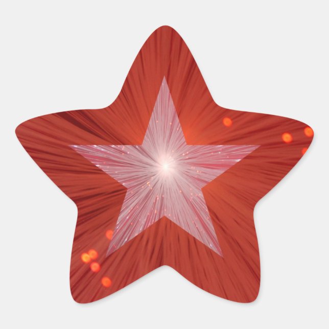 Red Star sticker star shape (Front)