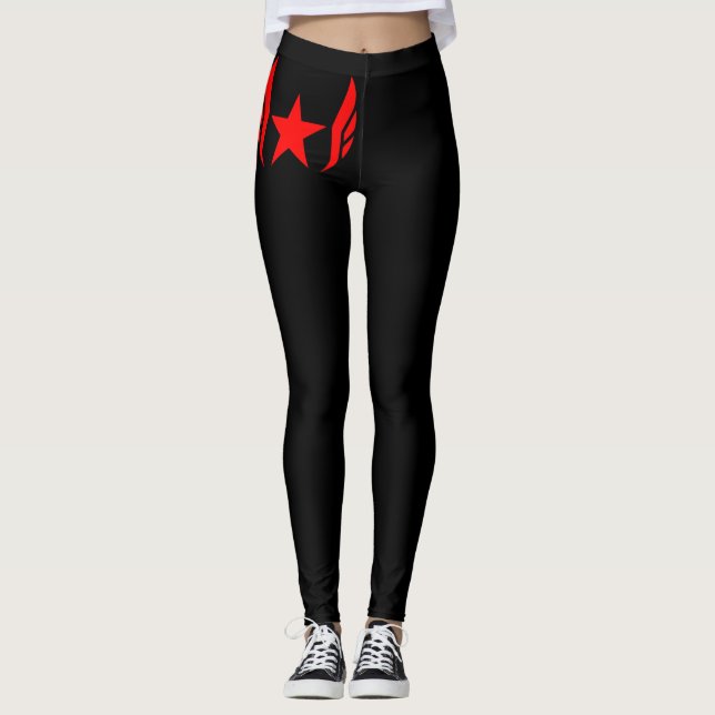 Red Star Track Club Leggings w/ Hip Logo (Front)