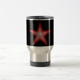 Red Star travel mug black