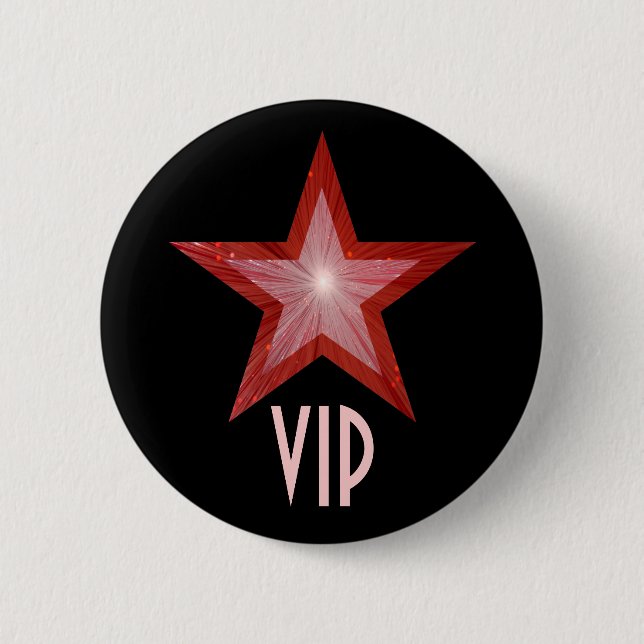 Red Star 'VIP' button black (Front)