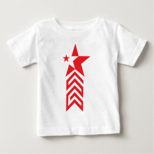 Red Star with Chevron Arrows Baby T-Shirt