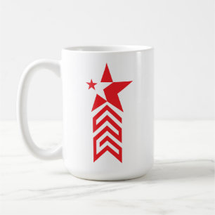 Red Star with Chevron Arrows Coffee Mug