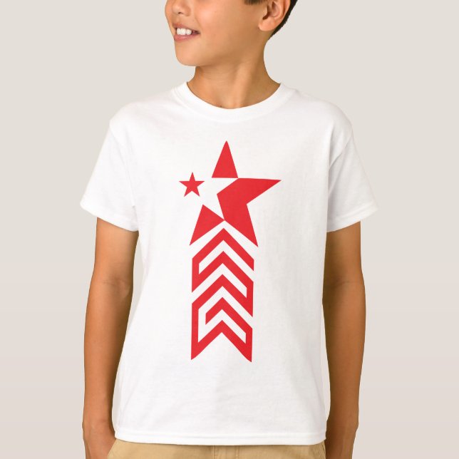 Red Star with Chevron Arrows T-Shirt (Front)