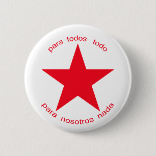 Red Star Zapatista 2 Inch Round Button