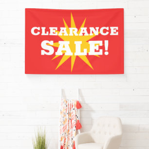 Red Starburst Clearance Sale Banner