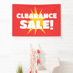 Red Starburst Clearance Sale Banner