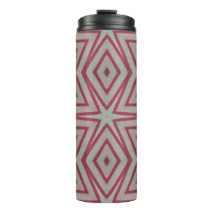 Red Starburst Pattern Thermal Tumbler