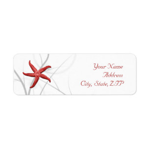 Red Starfish and Silver Coral Return Address