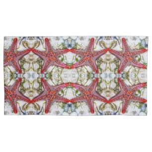 Red starfish medium pattern pillowcase