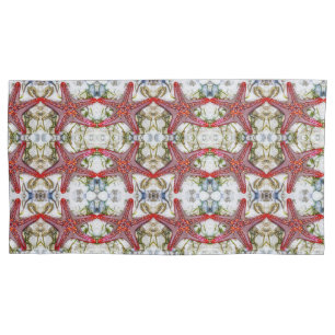 Red starfish medium pattern pillowcase