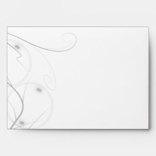 Red Starfish with Silver Coral Wedding Envelope