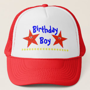 Red Stars Birthday Party Cap