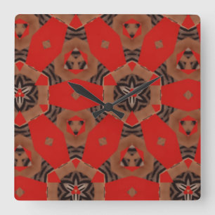 Red Stars Clock