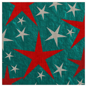 red stars fabric