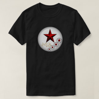 Red Stars Graphic T-Shirt - Celestial Astronomy & 